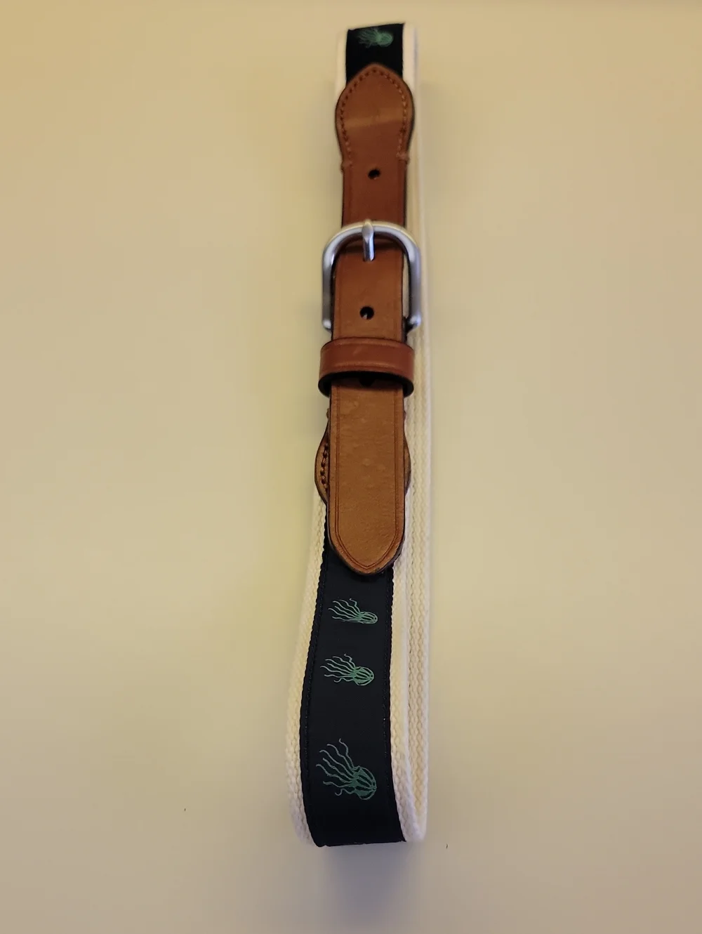 J. CREW CREWCUTS NAVY JELLYFISH RIBBON BOYS LARGE BELT